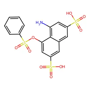 2,7-Naphthalenedisulfonic acid, 4-amino-5-((phenylsulfonyl)oxy)- structure