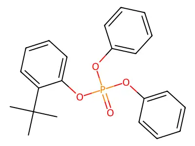 Phosphoric acid, (1,1-dimethylethyl)phenyl diphenyl ester structure