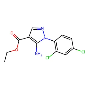 1H-Pyrazole-4-carboxylic acid, 5-amino-1-(2,4-dichlorophenyl)-, ethyl ester structure