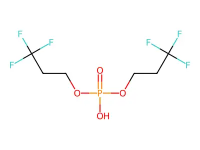 Bis(3,3,3-trifluoropropyl) hydrogen phosphate structure