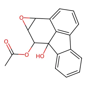 5a-Hydroxy-3b,4a,5,5a-tetrahydrofluorantheno[2,3-b]oxiren-5-yl acetate structure