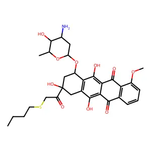 14-Butyl-14-thiaadriamycin structure