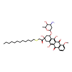 14-Dodecyl-14-thiaadriamycin structure