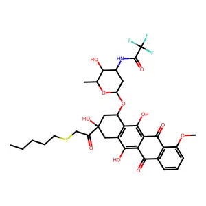 N-(Trifluoroacetyl)-14-thiaadriamycin structure