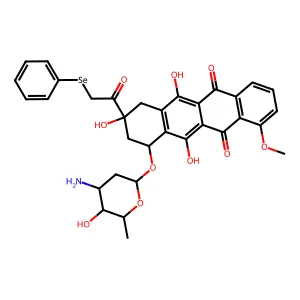 14-Phenyl-14-selenaadriamycin structure