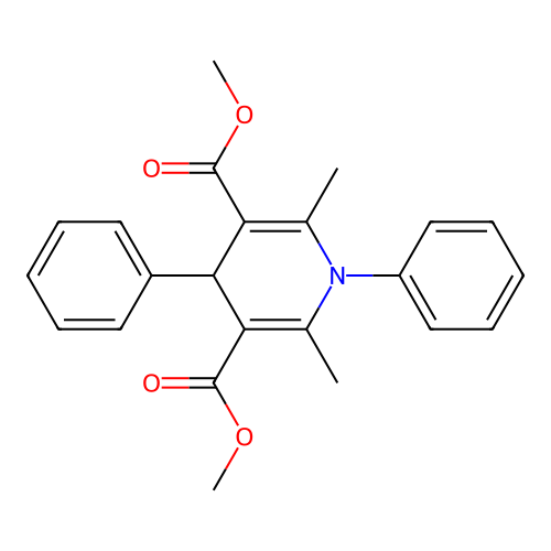 Dimethyl 2,6-dimethyl-1,4-diphenyl-1,4-dihydropyridine-3,5-dicarboxylate structure