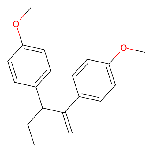 1-(1-Ethyl-2-(4-methoxyphenyl)-2-propenyl)-4-methoxybenzene structure