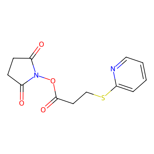1-(1-Oxo-3-(2-pyridylthio)propoxy)pyrrolidine-2,5-dione structure