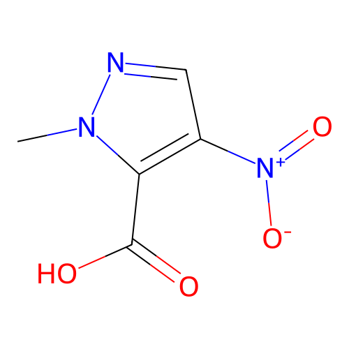 1-Methyl-4-nitro-1H-pyrazole-5-carboxylic acid structure