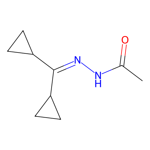 N-(dicyclopropylmethylideneamino)acetamide structure