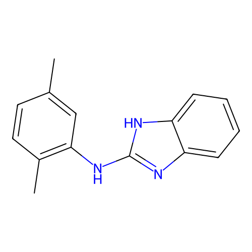 N-(1H-benzimidazol-2-yl)-N-(2,5-dimethylphenyl)amine structure