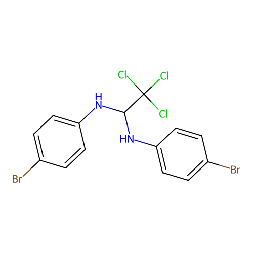 1-N,1-N'-bis(4-bromophenyl)-2,2,2-trichloroethane-1,1-diamine structure