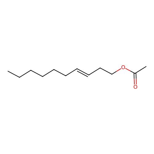 (E)-3-decenyl acetate structure