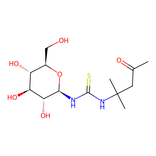 Thiourea, N-(1,1-dimethyl-3-oxobutyl)-N'-beta-D-glucopyranosyl- structure