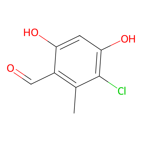 3-Chloro-4,6-dihydroxy-2-methylbenzaldehyde structure
