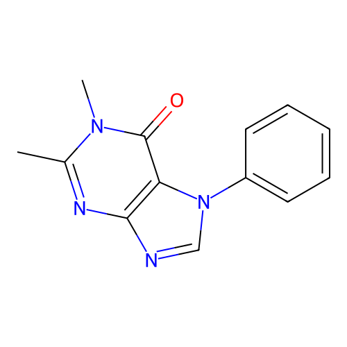 1,2-Dimethyl-7-phenylpurin-6-one structure