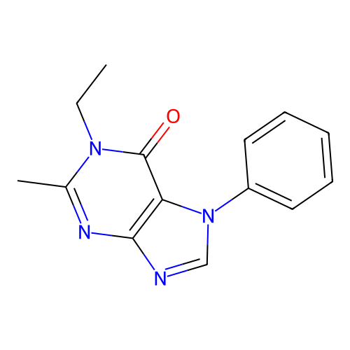 1-Ethyl-2-methyl-7-phenylpurin-6-one structure
