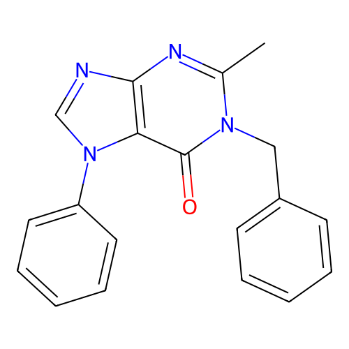 1-Benzyl-2-methyl-7-phenylpurin-6-one structure