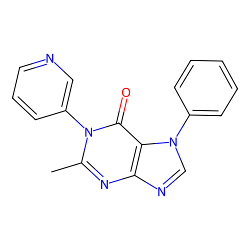 2-Methyl-7-phenyl-1-pyridin-3-ylpurin-6-one structure
