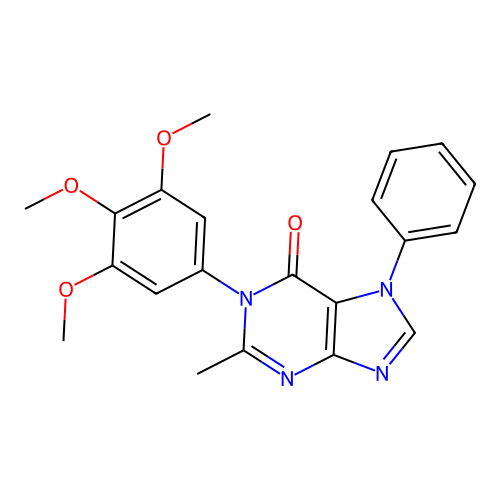 2-methyl-7-phenyl-1-(3,4,5-trimethoxyphenyl)purin-6-one structure