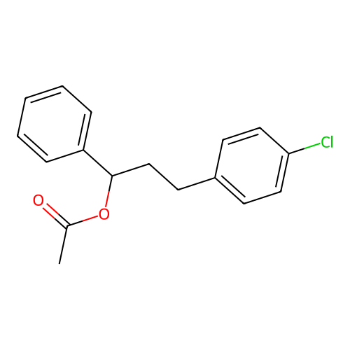 [3-(4-Chlorophenyl)-1-phenylpropyl] acetate structure