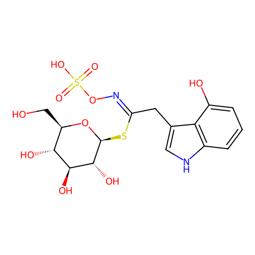 4-Hydroxyglucobrassicin structure