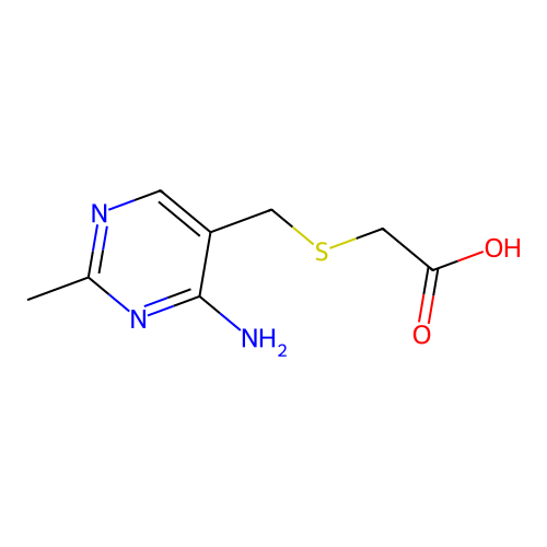 {[(4-Amino-2-methylpyrimidin-5-yl)methyl]sulfanyl}acetic acid structure