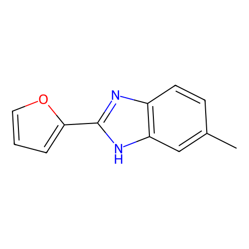 2-(furan-2-yl)-5-methyl-1H-benzimidazole structure