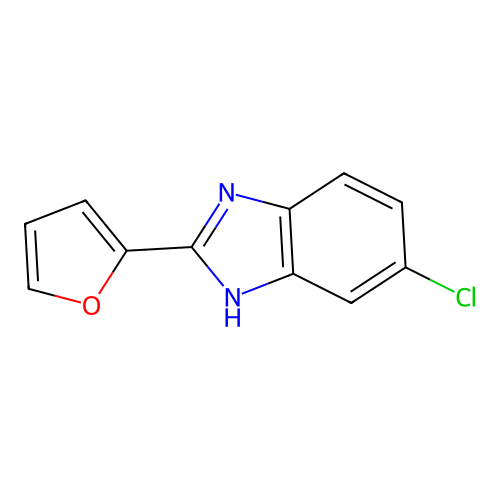 1H-Benzimidazole, 6-chloro-2-(2-furanyl)- structure