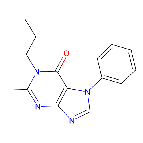 2-Methyl-7-phenyl-1-propylpurin-6-one structure
