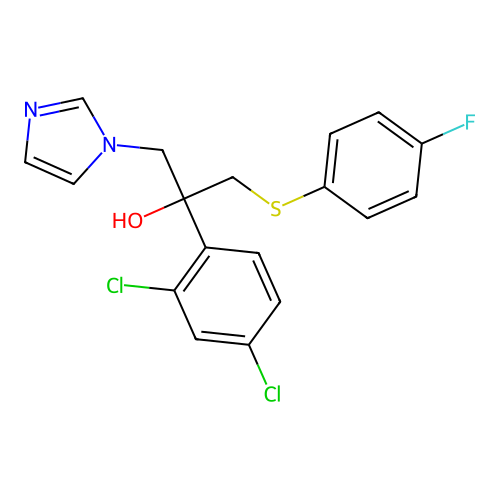 2-(2,4-Dichlorophenyl)-3-(4-fluorophenylthio)-1-(imidazol-1-yl)-2-propanol structure