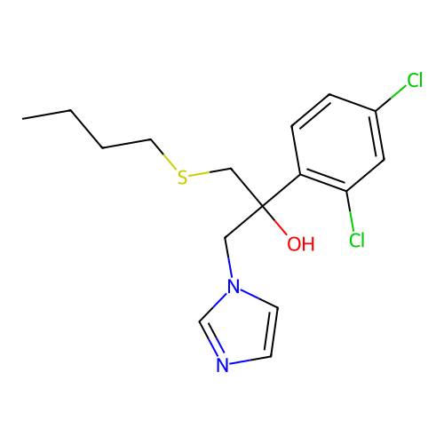 1-(Butylsulfanyl)-2-(2,4-dichlorophenyl)-3-(1H-imidazol-1-yl)propan-2-ol structure