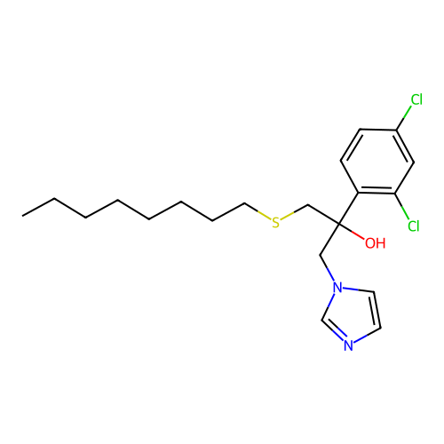 1H-Imidazole-1-ethanol, alpha-(2,4-dichlorophenyl)-alpha-((octylthio)methyl)- structure