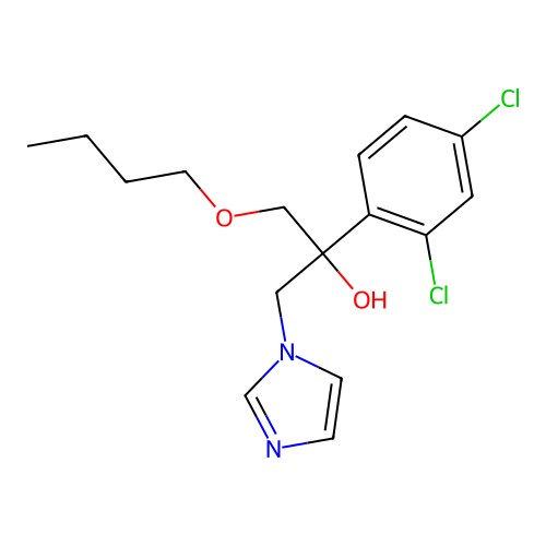 1H-Imidazole-1-ethanol, alpha-(butoxymethyl)-alpha-(2,4-dichlorophenyl)-, structure