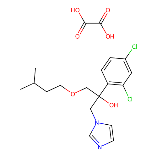 2-(2,4-Dichlorophenyl)-1-(imidazol-1-yl)-3-isoamyloxy-2-propanol oxalate structure