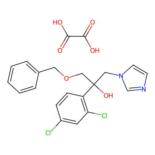 3-Benzyloxy-2-(2,4-dichlorophenyl)-1-(imidazol-1-yl)-2-propanol oxalate structure
