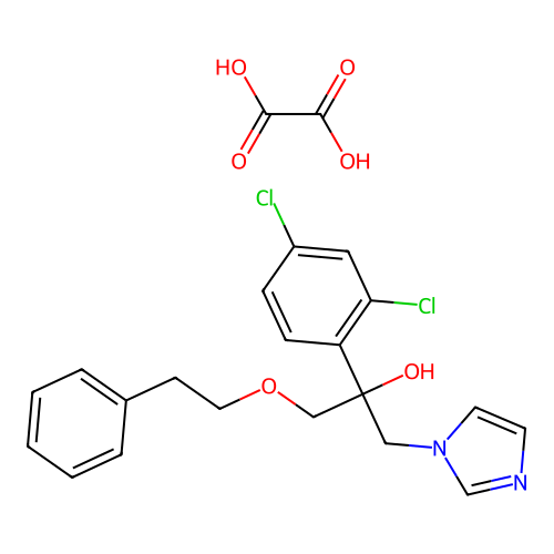 2-(2,4-Dichlorophenyl)-1-(imidazol-1-yl)-3-(2-phenylethyloxy)-2-propanol oxalate structure