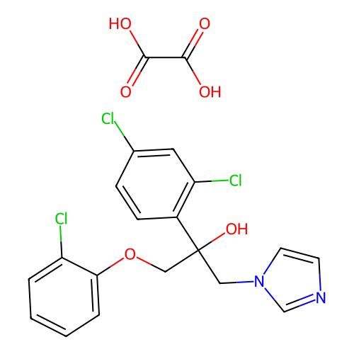 3-(o-Chlorophenoxy)-2-(2,4-dichlorophenyl)-1-(imidazol-1-yl)-2-propanol oxalate structure