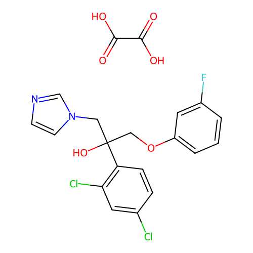 2-(2,4-Dichlorophenyl)-3-(m-fluorophenoxy)-1-(imidazol-1-yl)-2-propanol oxalate structure