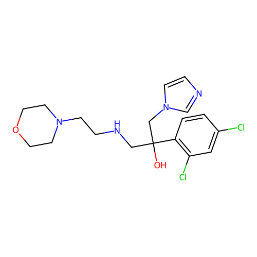 2-(2,4-Dichlorophenyl)-1-(imidazol-1-yl)-3-(2-morpholinoethylamino)-2-propanol structure