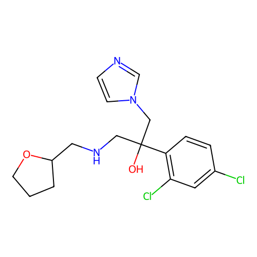 2-(2,4-Dichlorophenyl)-1-(imidazol-1-yl)-3-tetrahydrofurfurylamino-2-propanol structure