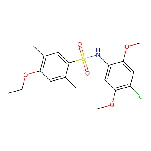 (4-Chloro-2,5-dimethoxyphenyl)[(4-ethoxy-2,5-dimethylphenyl)sulfonyl]amine structure