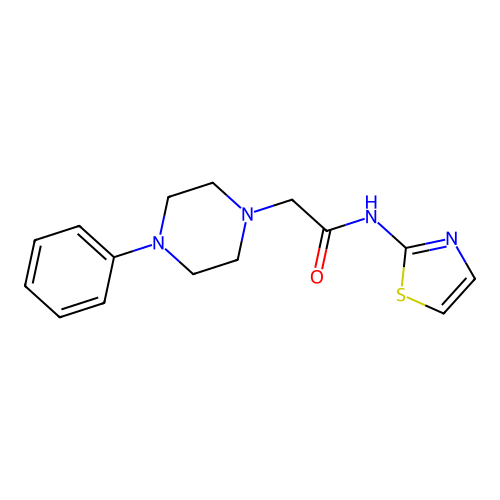 2-(4-phenylpiperazin-1-yl)-N-(1,3-thiazol-2-yl)acetamide structure