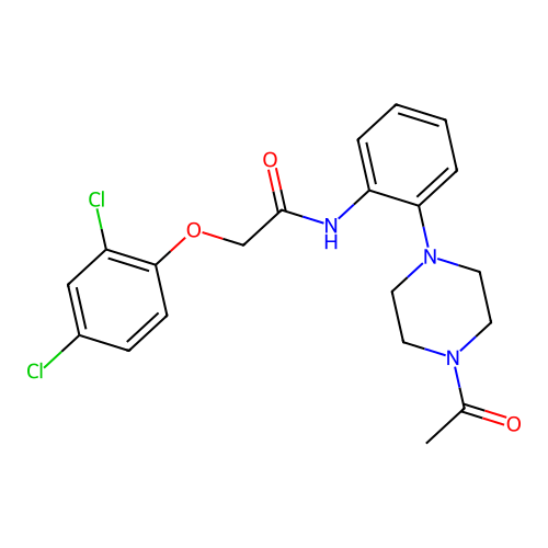 N-[2-(4-acetyl-1-piperazinyl)phenyl]-2-(2,4-dichlorophenoxy)acetamide structure