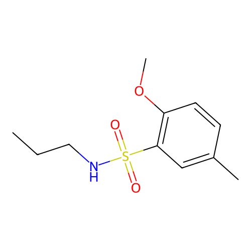 2-methoxy-5-methyl-N-propylbenzenesulfonamide structure