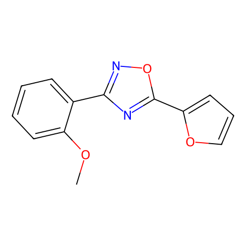 5-(Furan-2-yl)-3-(2-methoxyphenyl)-1,2,4-oxadiazole structure