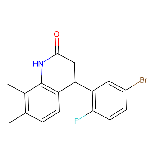 4-(5-bromo-2-fluorophenyl)-7,8-dimethyl-3,4-dihydroquinolin-2(1H)-one structure