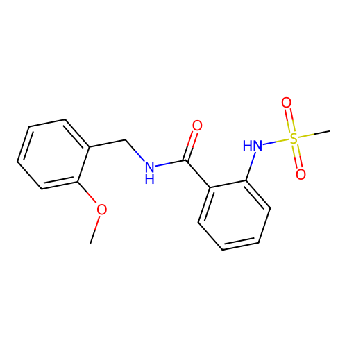 N-(2-methoxybenzyl)-2-[(methylsulfonyl)amino]benzamide structure