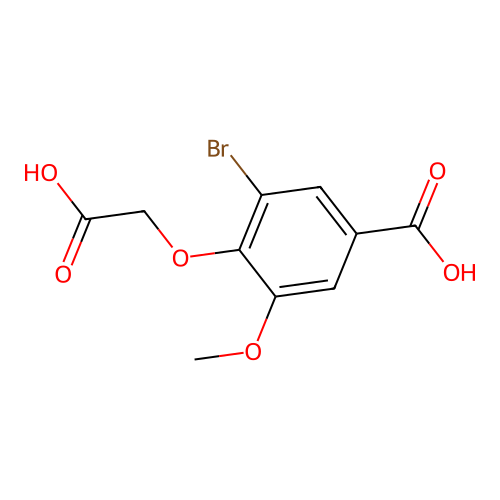 3-Bromo-4-(carboxymethoxy)-5-methoxybenzoic acid structure