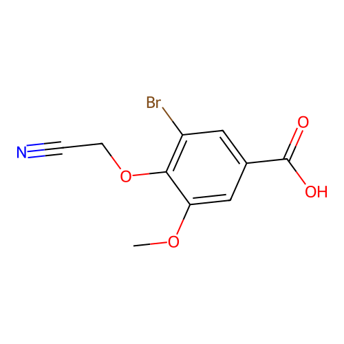 3-Bromo-4-(cyanomethoxy)-5-methoxybenzoic acid structure